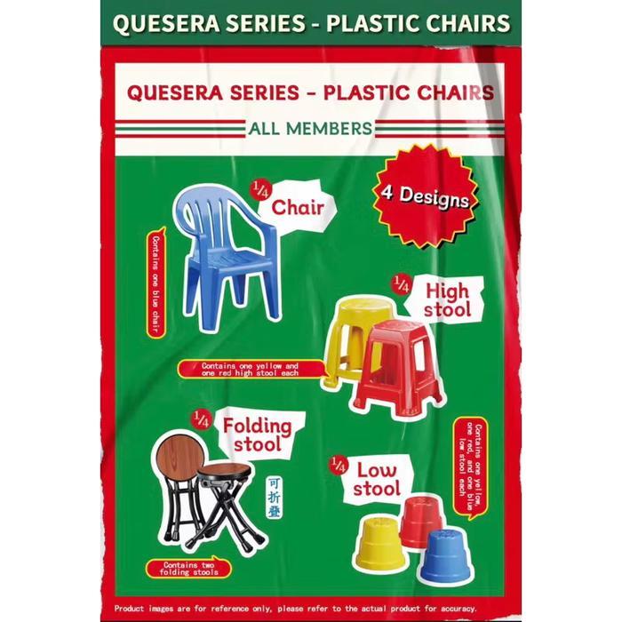 Miniature Plastic Chairs Figure Kursi Mini Miniatur 1 pcs Random BLIND BOX Diorama Figurine