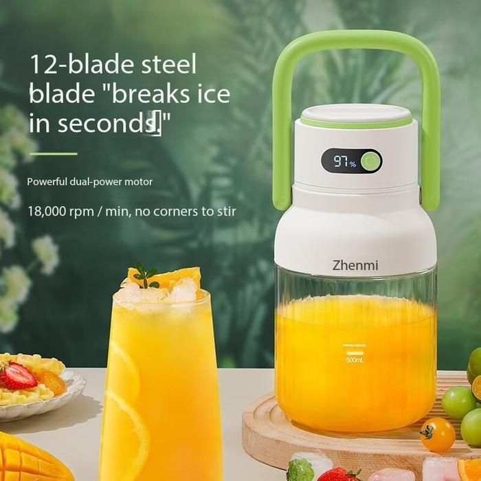 Blender Jus Zhenmi / Blender Buah Kapasitas 1000ML / Blender Portable Include Sedotan 1000ML