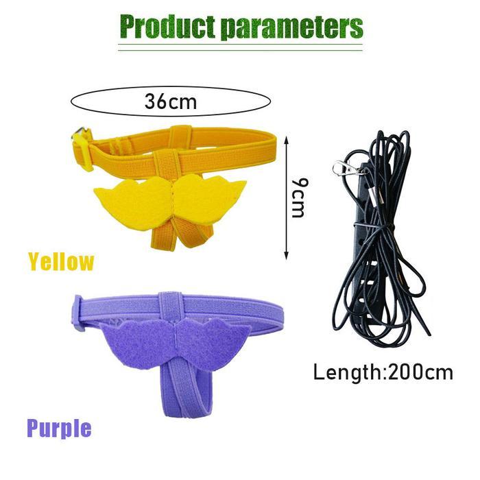 ` Harness Burung Parrot Tali Tuntun 2 Meter Anti Lepas Leash Burung Lovebird Cockatiel Nuri Parkit