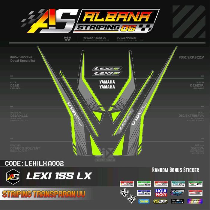 Motorcycle Yamaha Lexi 155 Striping Transparan