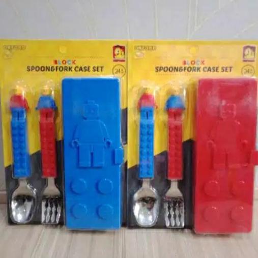 Set Sendok Garpu Case Lego Korea