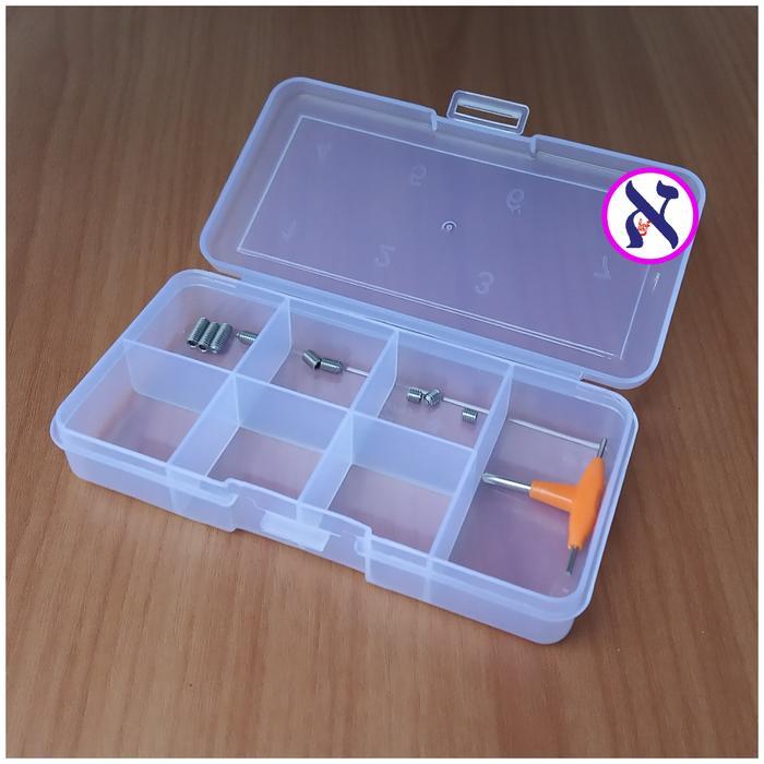 Tempat obat 7 kotak mur baut rda mini plastik pernak pernik komponen