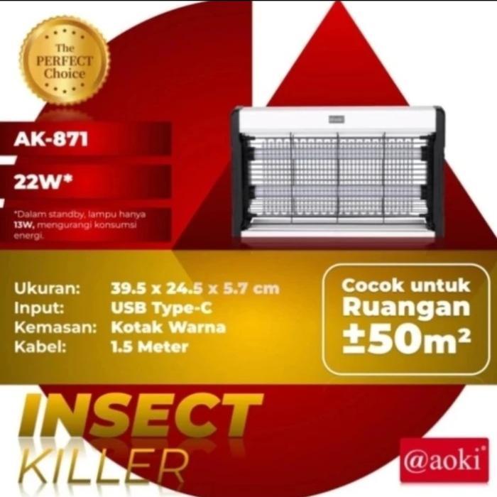 Perangkap Nyamuk Lalat Serangga Insect Killer AOKI AK871 22 Watt