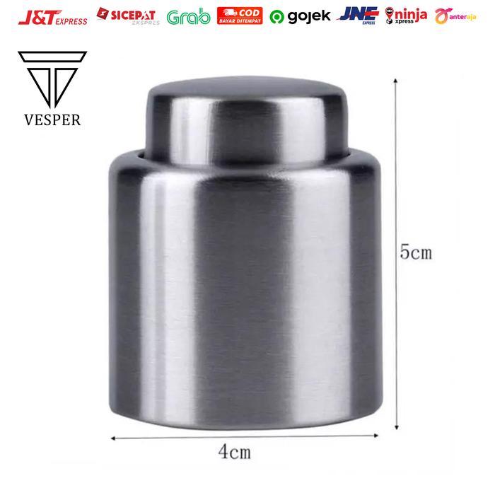 wine bottle stopper stainless / wine vacuum tutup botol minuman wine