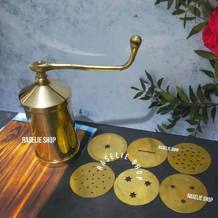 Set 6 motif Cetakan Kue Akar Kelapa Ulat Sutra Putu Mayang Kuningan Cookies Biscuits Maker