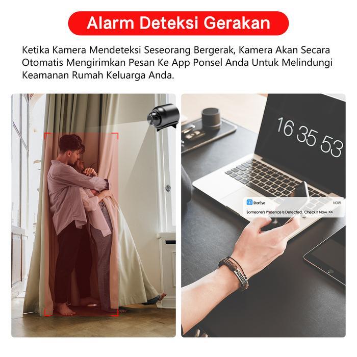 XIHANCAM 3MP CCTV MINI TERSEMBUNYI SPY CAM WIFI CCTV KECIL SPY KAMERA MINI WIFI JARAK JAUH LEWAT HP