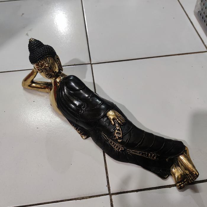 sleeping buddha vintage 40cm / patung buddha tidur