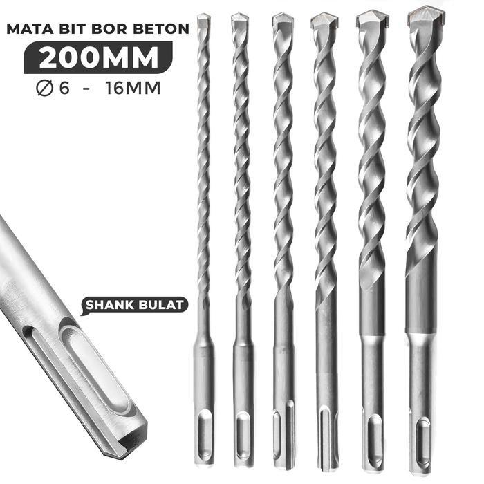 ALLEFIX Mata Bor Beton 20MM Shank Bulat, Berbagai Ukuran - 6537