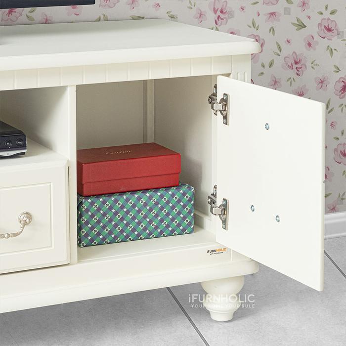 Ifurnholic Amandla Tv Cabinet Meja Tv Minimalis Laci Klasik Rak Tv Kayu - 110X34X45 Cm Furniture