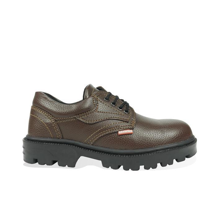 Rexwing - Sepatu Safety Pria Ujung Besi Kulit Omega Shoes Kerja Original Brand Pasti Promo
