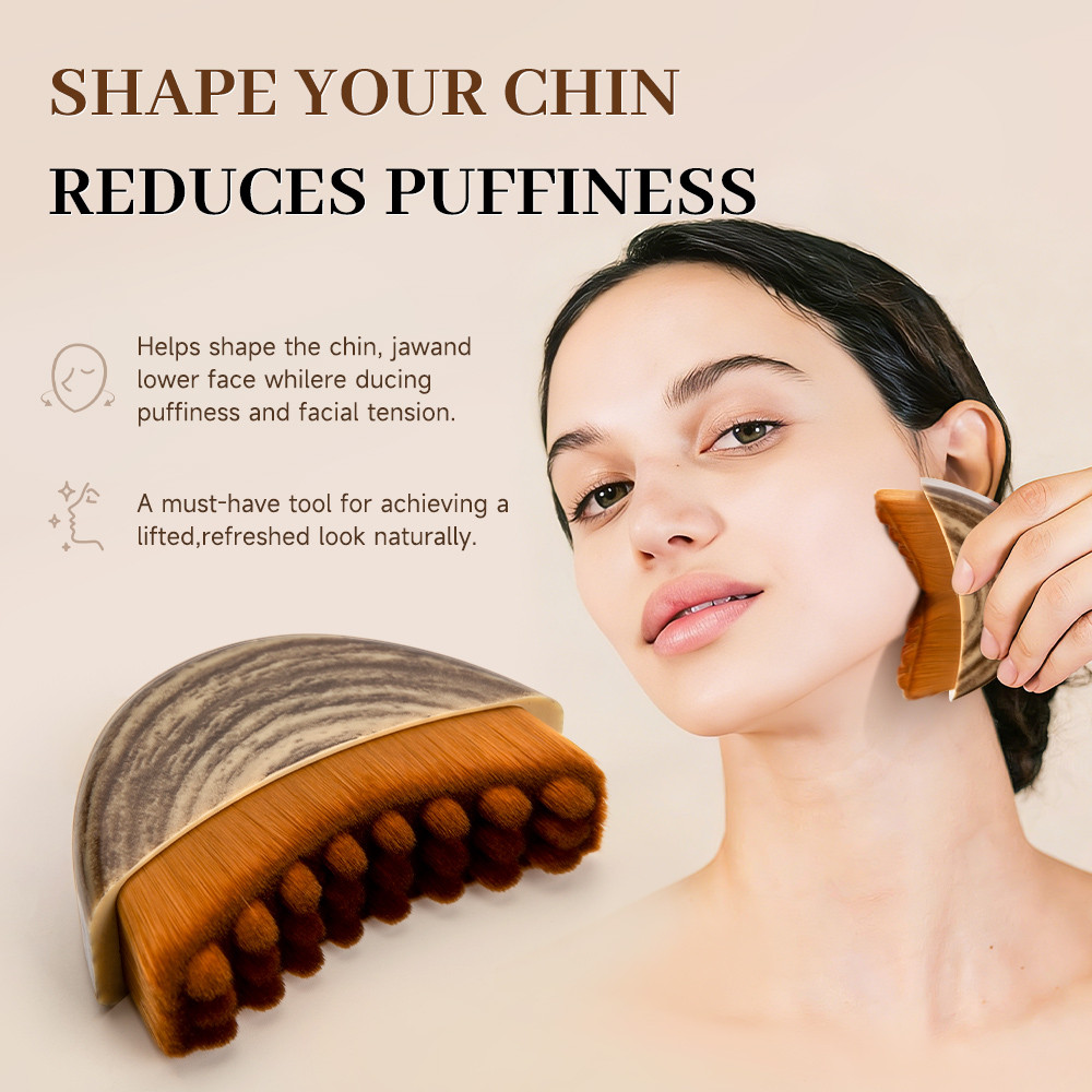 Portable Lymphatic Contour Face Brush, Facial Sculpting Lymphatic Drainage Tool, Lymphatic Drainage