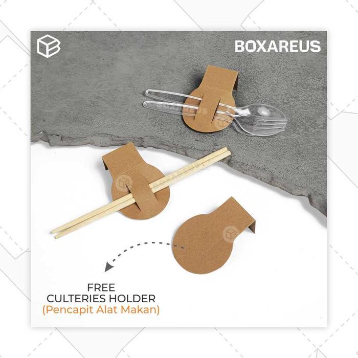 Rice Pack Bungkus Nasi Kemasan Kertas Makanan Lunch Box FP 189 Stiker