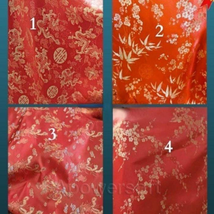kain baju imlek meteran kain cheongsam ( harga per 0.5m )