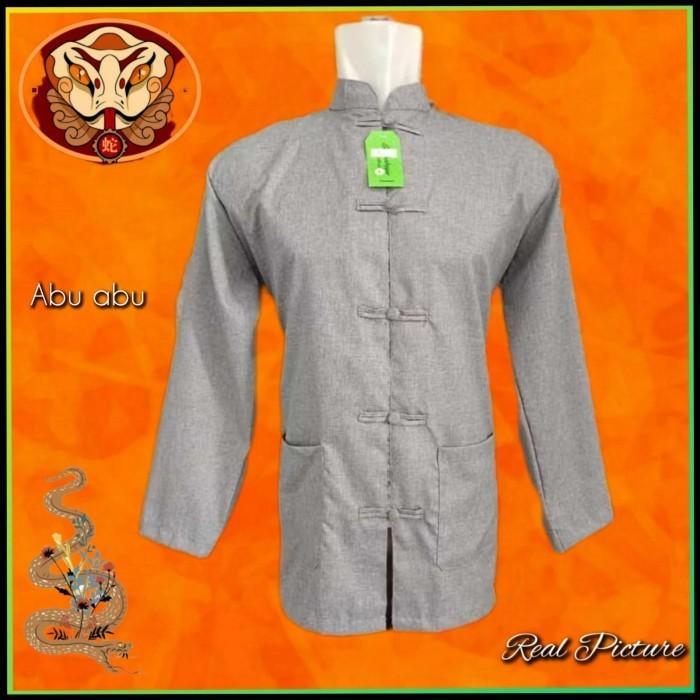 Kemeja Cheongsam Pria Qipao Shanghai Baju Chinese Style Imlek Hijau