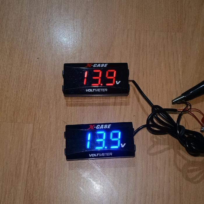 VOLT METER JAM DIGITAL X-CASE UNTUK SEMUA MOTOR Motorcycle *