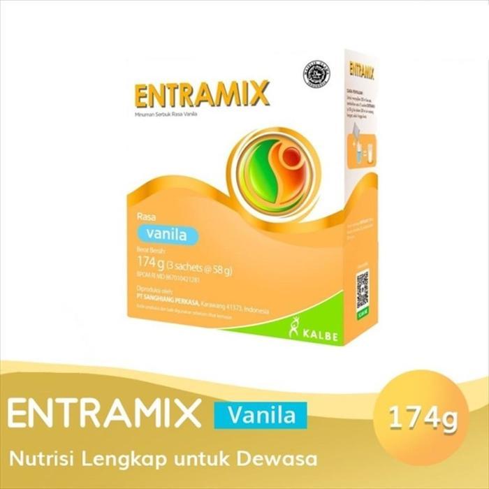ENTRAMIX PROTEIN SUSU VANILLA / COKELAT. NUTRISI LENGKAP DEWASA LANSIA