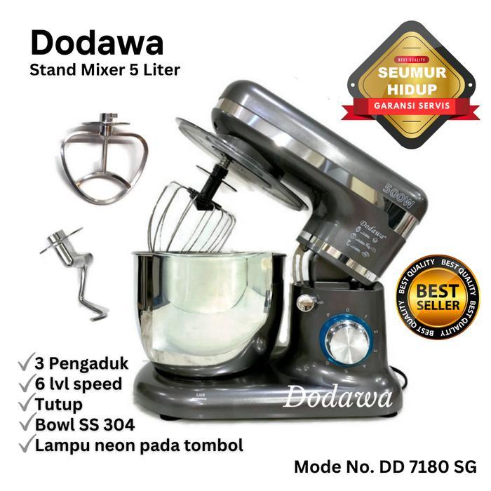 Stand Mixer DODAWA ORI - 5 liter - Mixer Silver Gray - alat baking