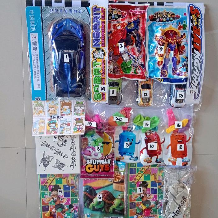 Lotre Isi 100 Pcs Mainan Mobil No Zonk - Mainan Anak