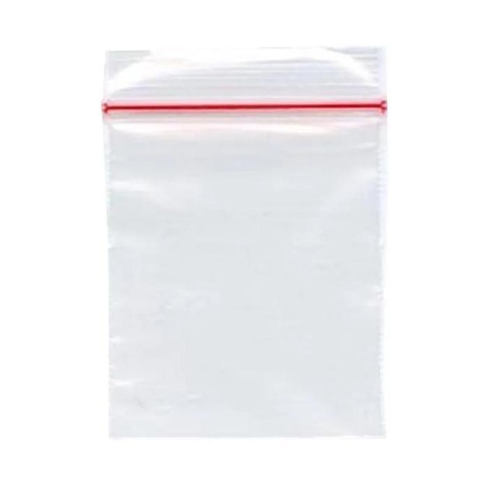 (100 Lembar) Kantong Plastik Klip Ziplock Zipper Merah 7X10 8.7X13 10X15 16X25 20X30 30X40 / Klip
