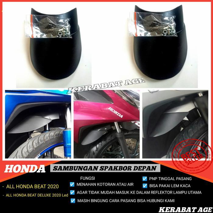 Ada Stok Mudflap beat 2021-20 Led Deluxe Cbs Iss Sambungan spakbor depan custom Baut Lampu