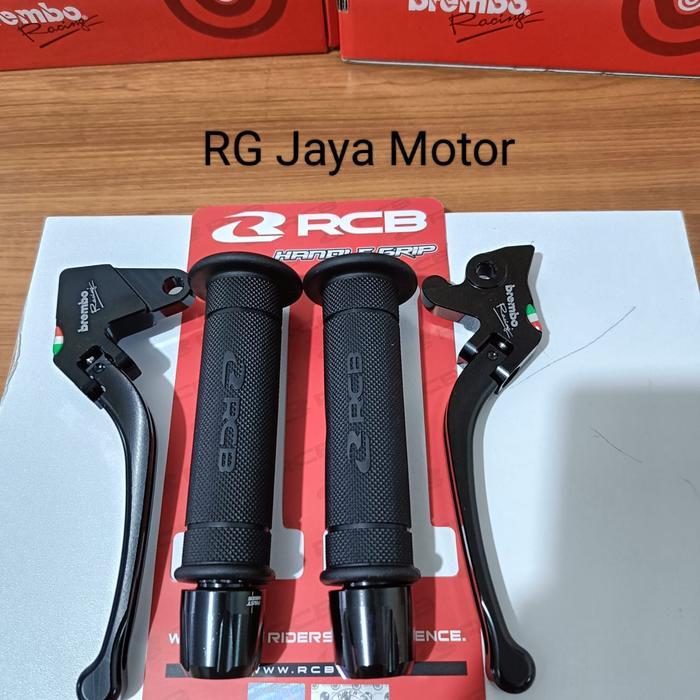 3In1 Handle Rem Lipat Black + Handgrip Rcb Hg55 + Jalu Stang Cnc Mio, Mio Smile, Mio Sporty, Mio