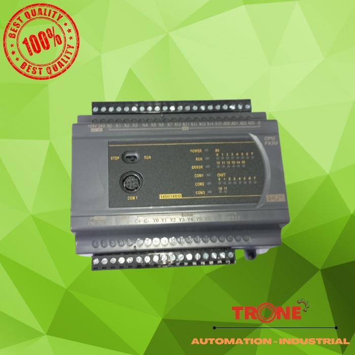 Plc Fx3U-24Mr Fx3U-24Mt Rs232 Rs485 24Vdc Plc Baru