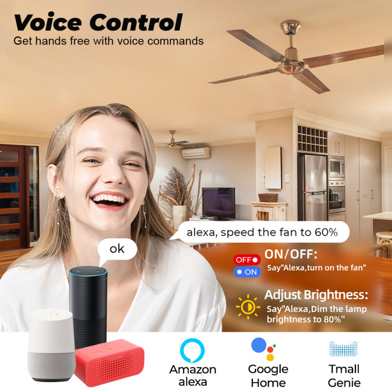 . Tuya Mini Fan Speed Switch Wifi Ceiling Fan Controller Smart Life -