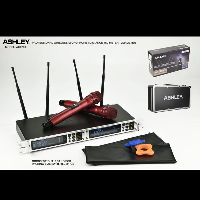 Mic Wireless Ashley Axt200/Axt 200 + Hardcase ( Multi Channel )
