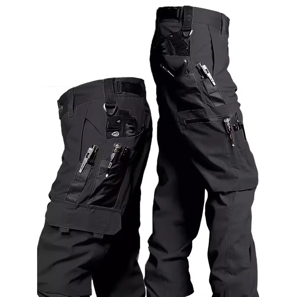 Men Tactical Pants Outdoor Multi-pocket Waterproof Ripstop Cargo Pants Working Clothing Hiking