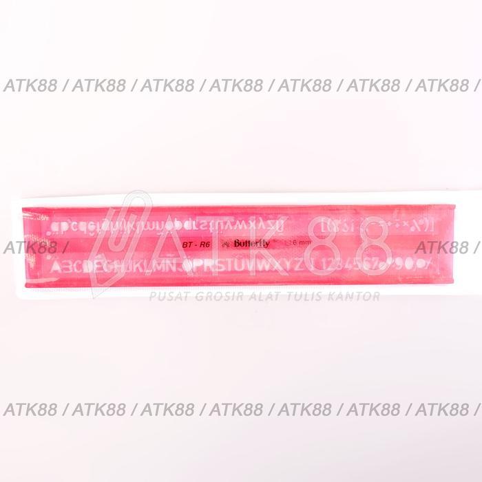 TGR Penggaris Sablon / Mal Huruf 6 mm - Butterfly BT-R6
