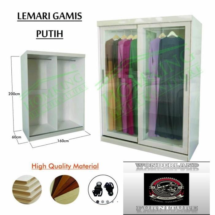 Lemari HPL Sliding Transparan/gamis/longdress/walk in closet