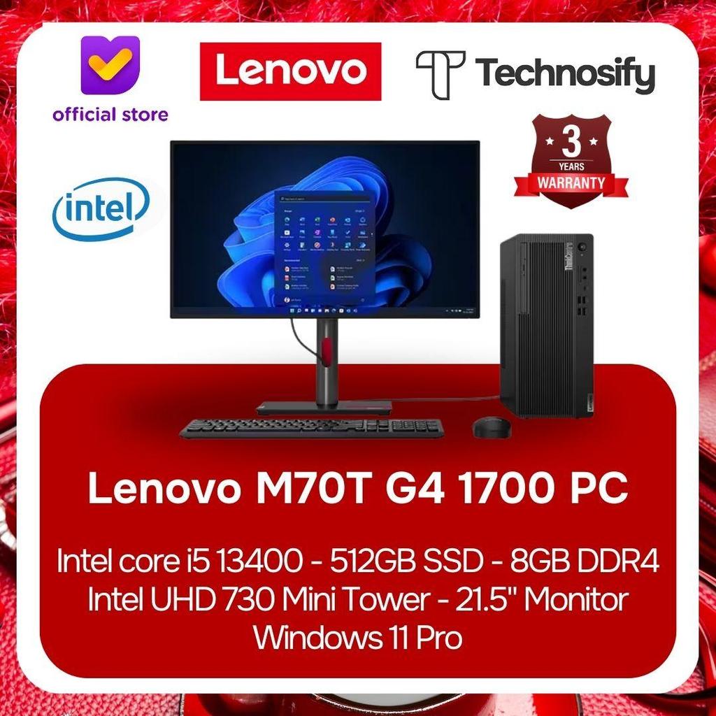 Lenovo M70T G4 1700 PC i5 13400 512GB SSD 8GB DDR4 Intel UHD 730 Mini Tower Windows 11 Pro – 3Yr Ons