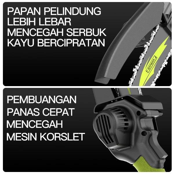 PROMO CODZPER 6 TANPA SIKAT MESIN CHAINSAW CORDLESS CHAINSAW GERGAJI BATERAI GERGAJI RANTAI ELEKTRIK