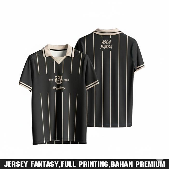 Jersey retro barcelona hitam 1998-1999