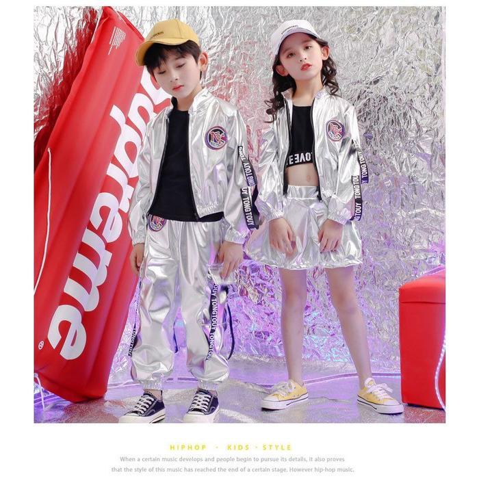 [JEWELS KIDS] READY STOCK/ CHIZUE HIP HOP DANCE /SETELAN BAJU DANCE CROP ANAK HIP HOP PREMIUM /