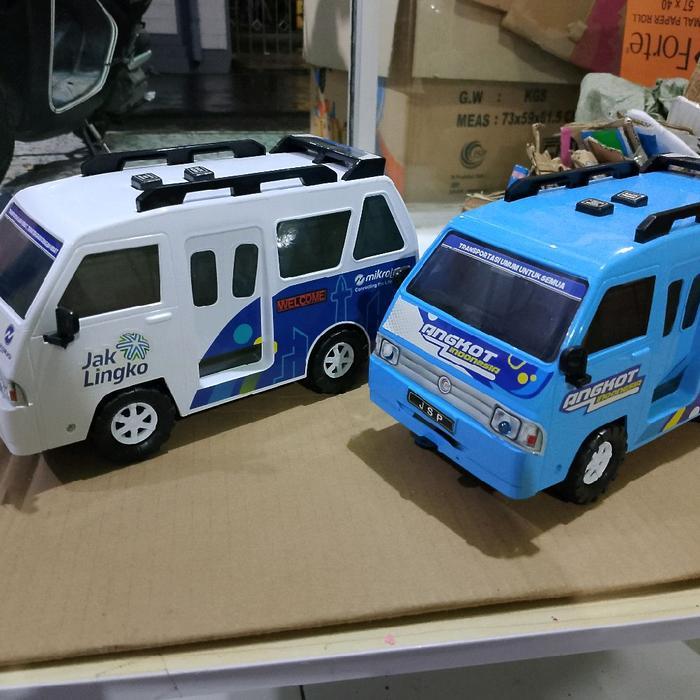 TERBARU mainan mobil angkutan kota miniatur sudah ada lampu dan musik telolet/mainan mobil angkot