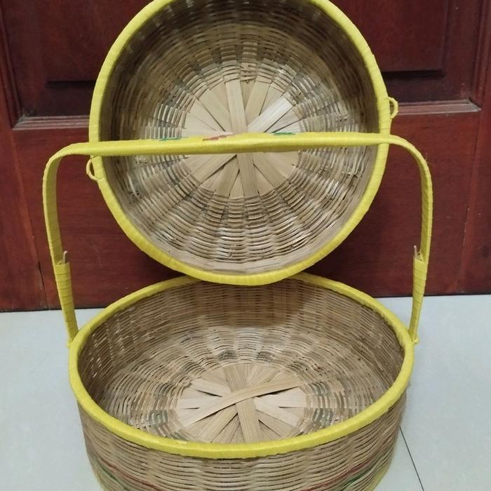 Ready Rantang Bambu, Tenong 3 Susun, Wadah Penyimpanan