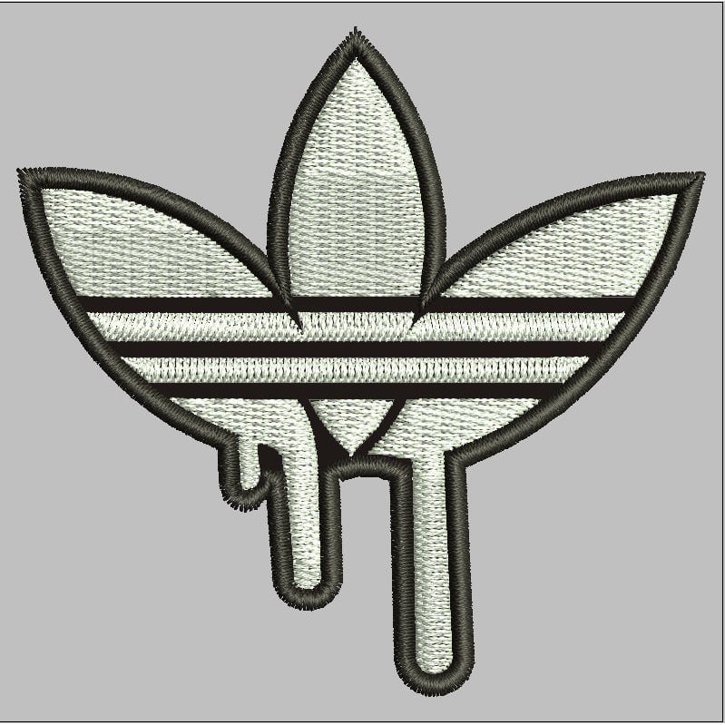 NC-033 ADIDAS5 BUNGA PATCH BORDIR LOGO UKURAN DADA/TOPI PREMIUM