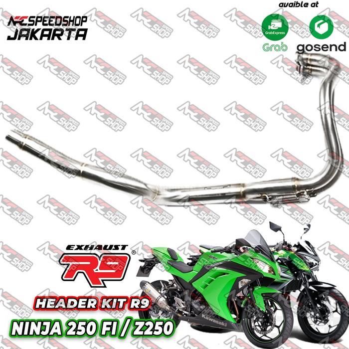 Header Leheran Knalpot kit R9 Titanium Ninja250 FI