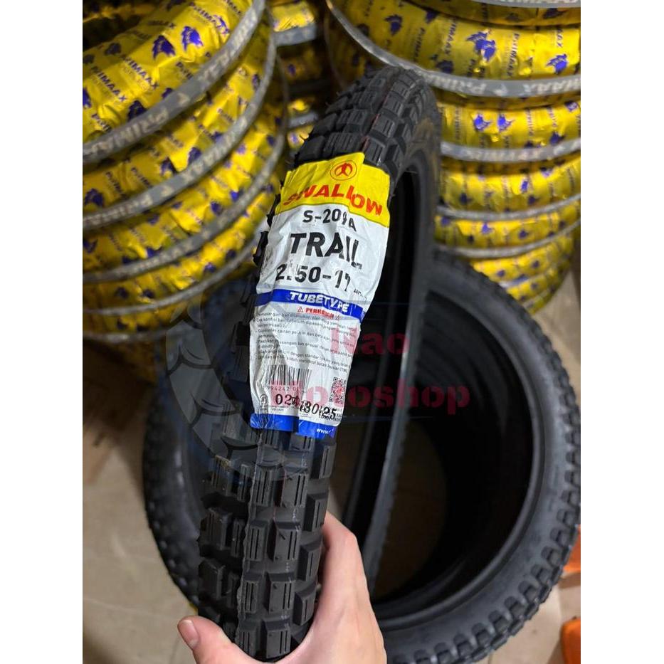Ban Motor Swallow Trail Ring 17 Ring 18 S-209A Tubetype Non Tubeless Ban Semi Trail Tahu 2.50 2.75