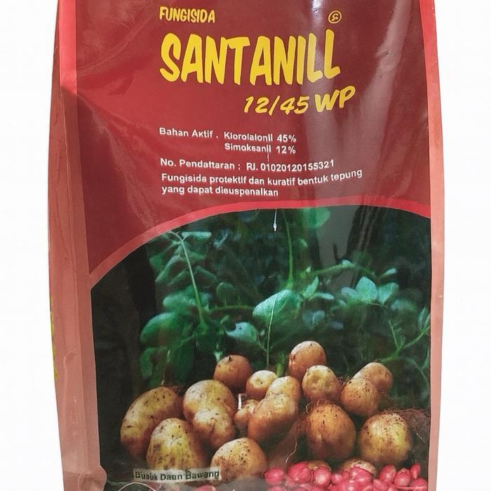 lumercok99 Santanill 12/45 WP 500gr- Fungisida Simoksanil 12% & Klorotalonil 45% Anti Busuk Daun