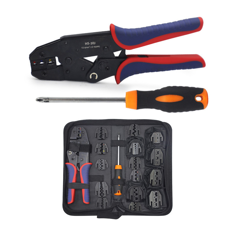 Hand Tools Wire Terminal Crimping Pliers HS-30J Multifunctional Carbon Steel Crimping Pliers For