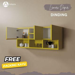 ` Adapta -Lemari Rak Dinding Kitchen Tempel Dinding - Lemari Dapur Tertutup Gantung Dinding -