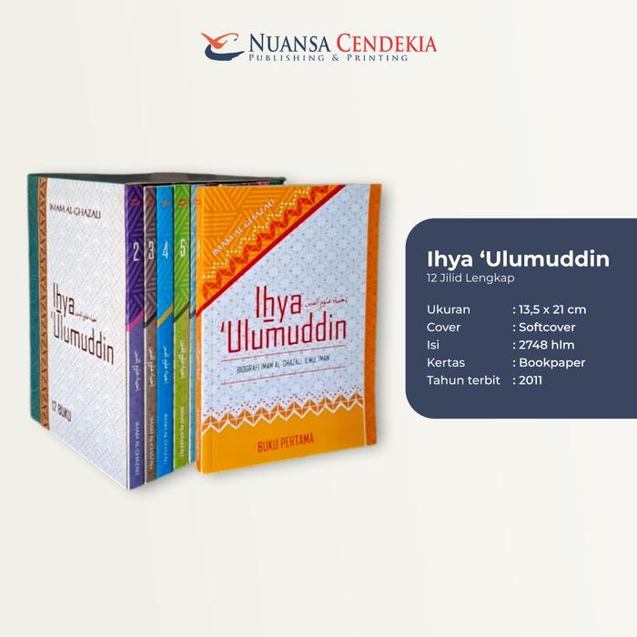 Premium Kitab Terjemahan Ihya Ulumuddin 12 Jilid Lengkap - Imam Al-Ghazali - [Marja] Original
