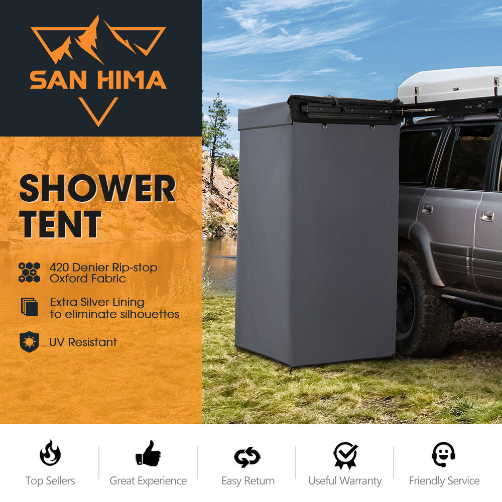 Portable Camping Shower Tent - 90 Adjustable, Car Side Awning Style, Bathing/Toilet Tent with
