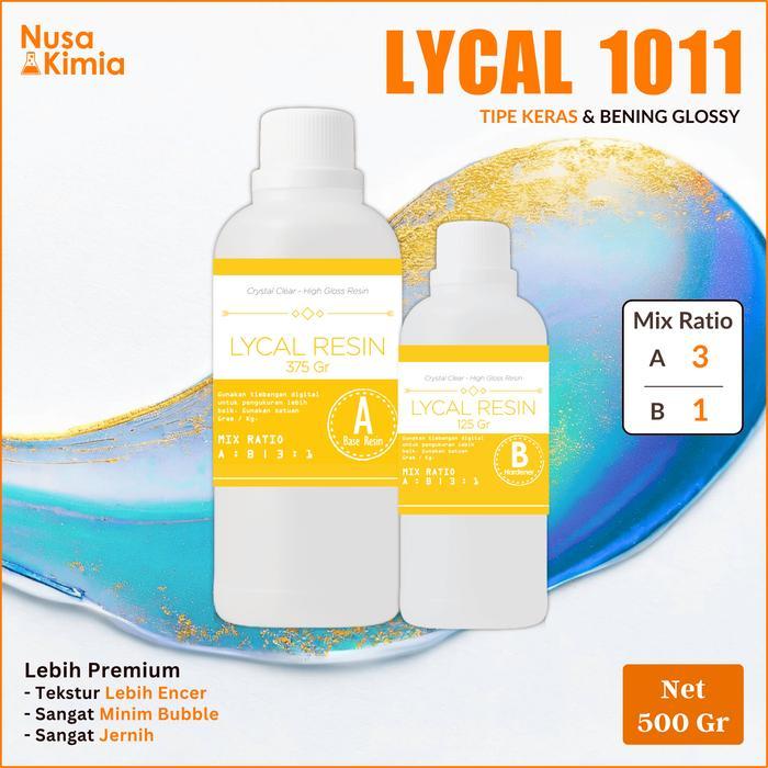 RESIN LYCAL 1011 500 GRAM - HASIL KERAS, SANGAT MINIM BUBBLE DAN SUPER BENING
