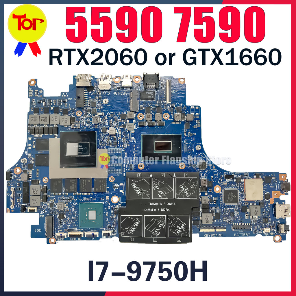 . Vulcan15 N18E Laptop Motherboard For Dell G7 7590 G5 5590 I7-9750H -
