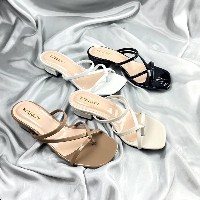 Elizabethh Store - Heels Wanita Hak 3Cm Simple Elegan Ootd Kondangan Kekinian Terbaru