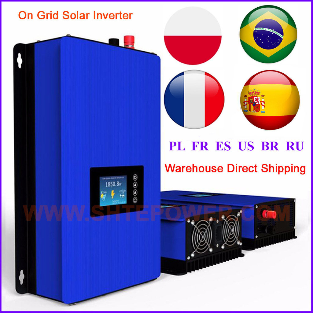 . 1Kw 1000W Battery Discharge Mppt Solar Grid Tie Inverter With Limiter Sensor Dc22-65V/45-90V Ac -