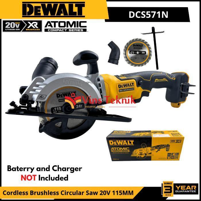storejayabaru DEWALT DCS 571N Mesin Gergaji Kayu Sirkel Baterai Cordless Brushless Circular Saw